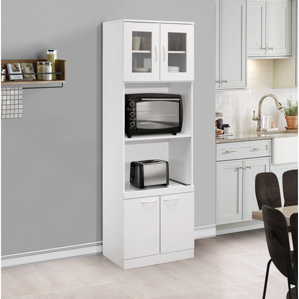InRoom Designs Tall Kitchen Pantry Microwave Storage & Reviews